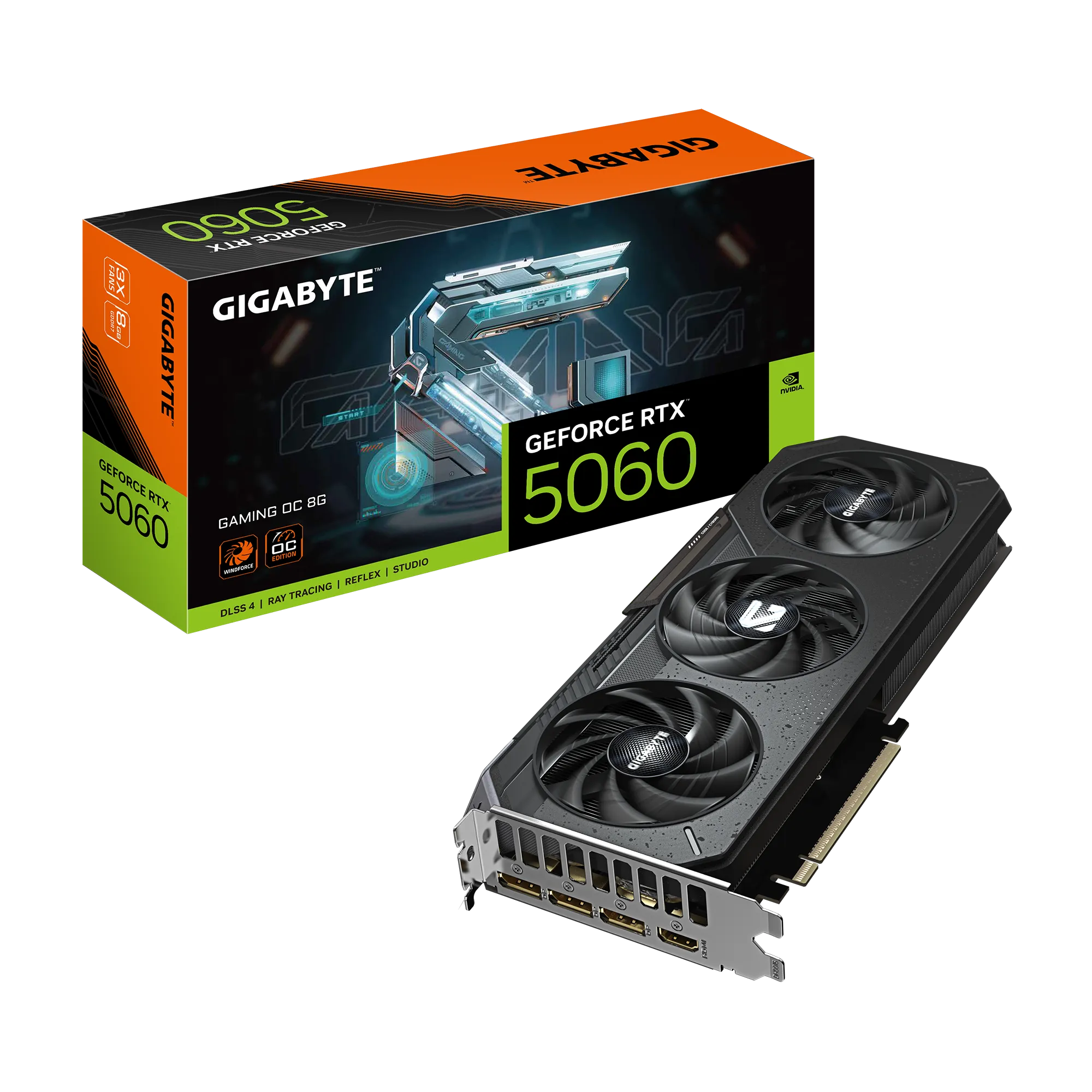 TARJETA DE VIDEO Gigabyte WindForce OC GeForce RTX 5060 – 8GB