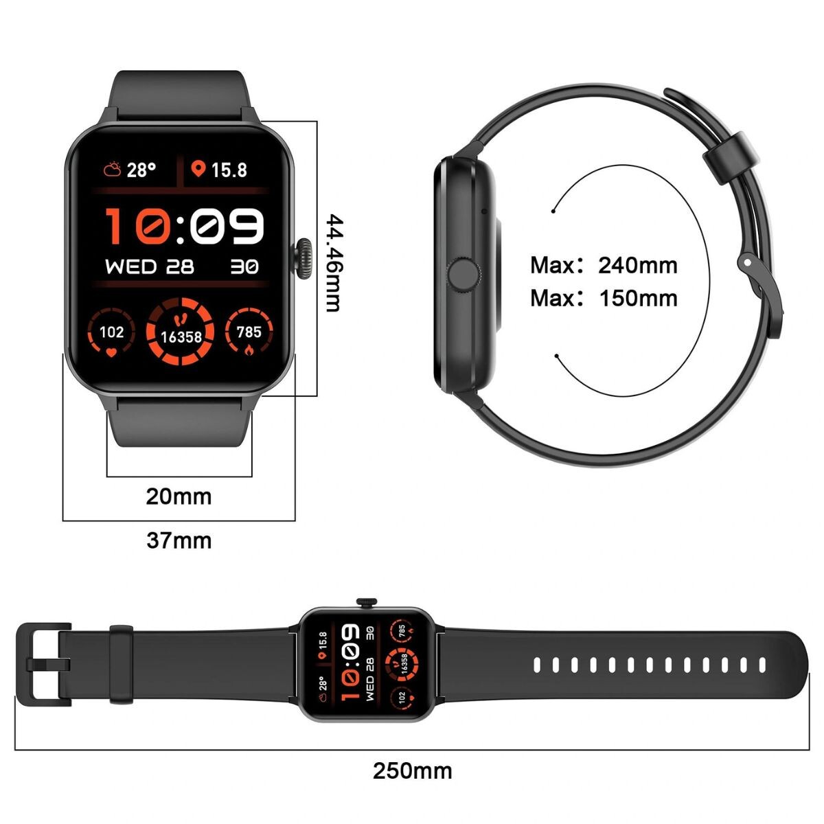 Blackview Smart Watch R50 Black